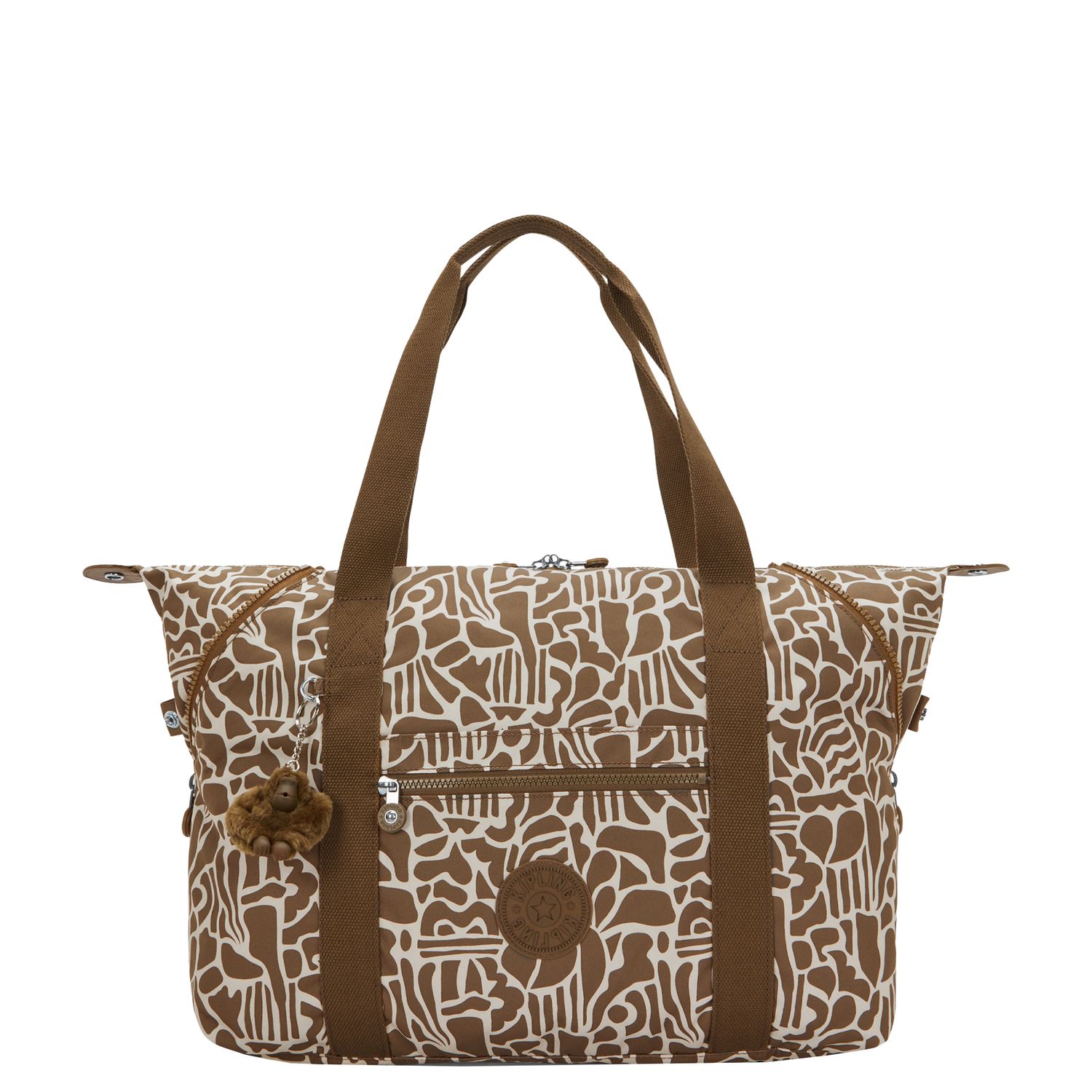 Kipling Art M weekendtas khaki en multicolor