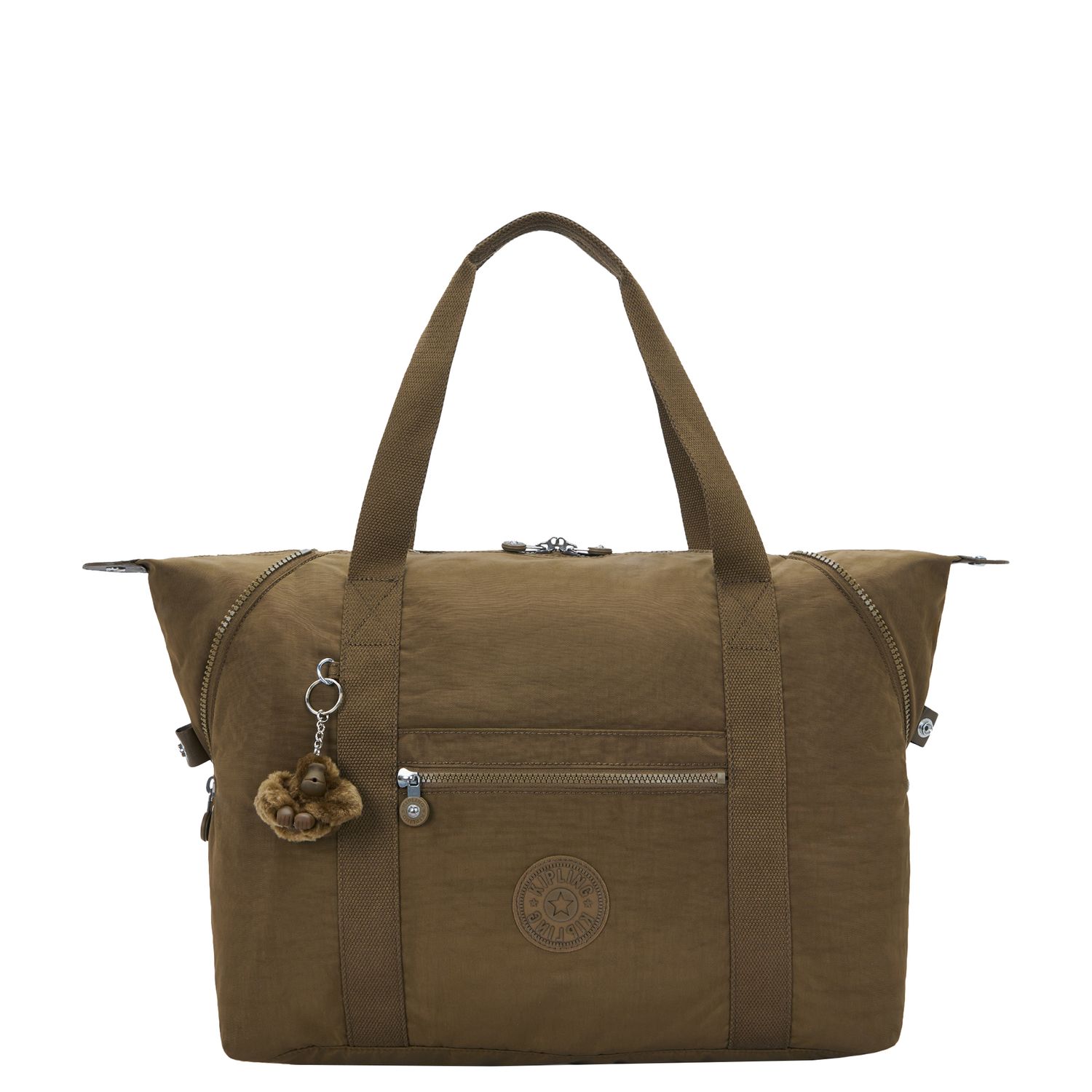 Kipling Art M weekendtas khaki en groen