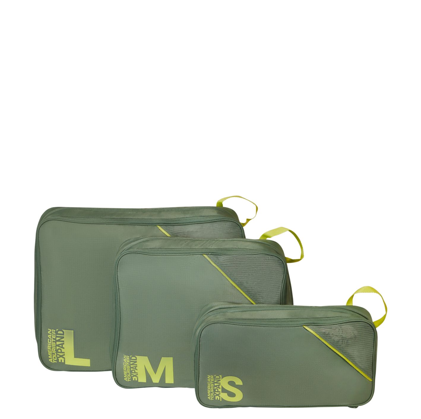 American Tourister Travel Accessories Packing Cubes Set S/M/Lolive/lime koffer organizer