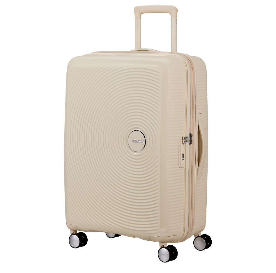 American Tourister Soundbox Spinner 55/20 cm TSA Expandable coconut sand