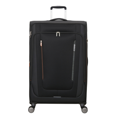 American Tourister Wanderlite Spinner L - Uitbreidbaar 108/123 liter - 79x48x31/34 cm - shadow black