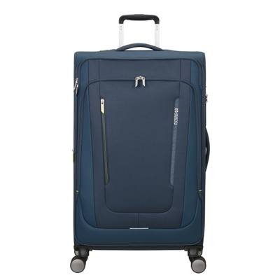 American Tourister Wanderlite Spinner L - Uitbreidbaar 108/123 liter - 79x48x31/34 cm - dark navy