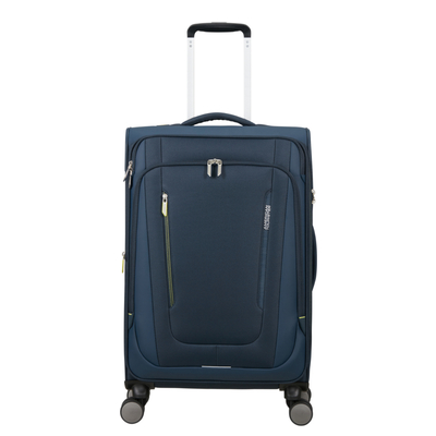 American Tourister Wanderlite Spinner M - Uitbreidbaar 73/81 liter - 68x43x29/32 cm - dark navy