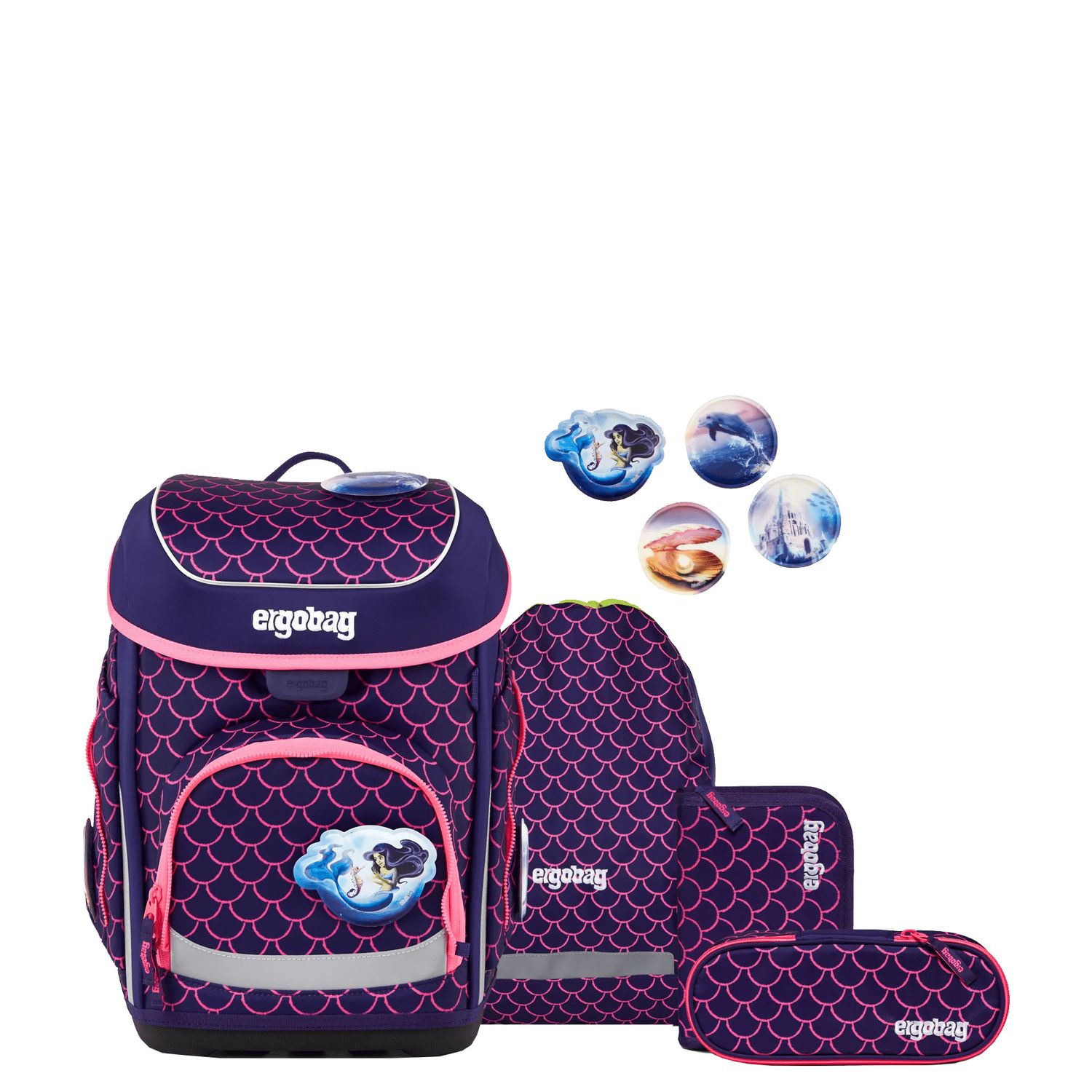 Ergobag Cubo PerlentauchBär purple/pink schooltas kind