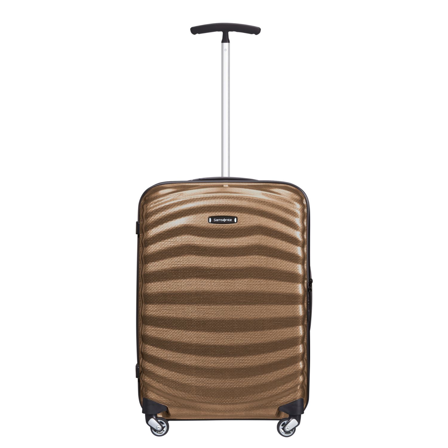 Travelbags Samsonite Lite-Shock Handbagage Spinner 55 cm- 36 liter - 55x40x20 cm - sand hardcase koffer lichtgewicht koffer aanbieding
