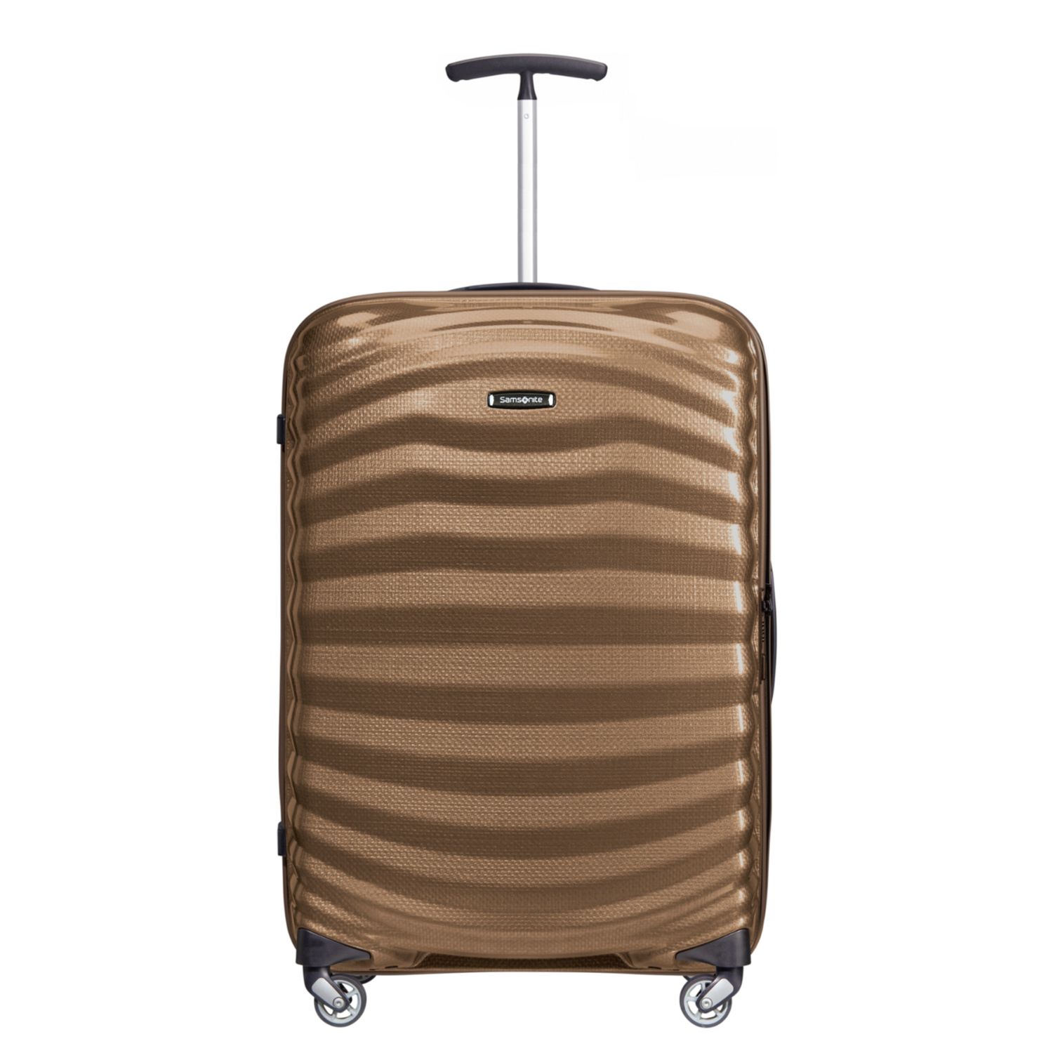 Travelbags Samsonite Lite-Shock Spinner 69 cm - 73 liter - 69x47x29 cm - sand hardcase koffer lichtgewicht koffer aanbieding