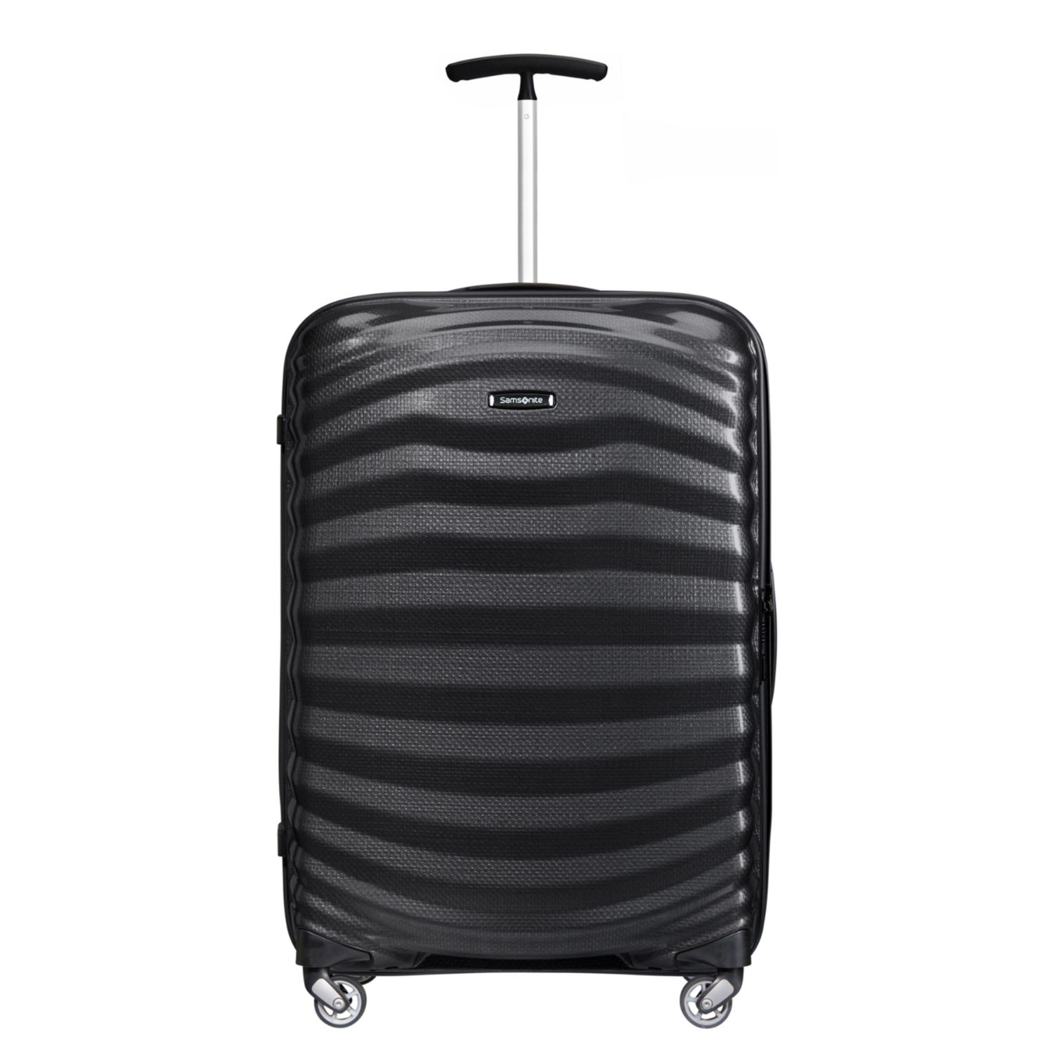 Travelbags Samsonite Lite-Shock Spinner 69 cm - 73 liter - 69x47x29 cm - black hardcase koffer lichtgewicht koffer aanbieding