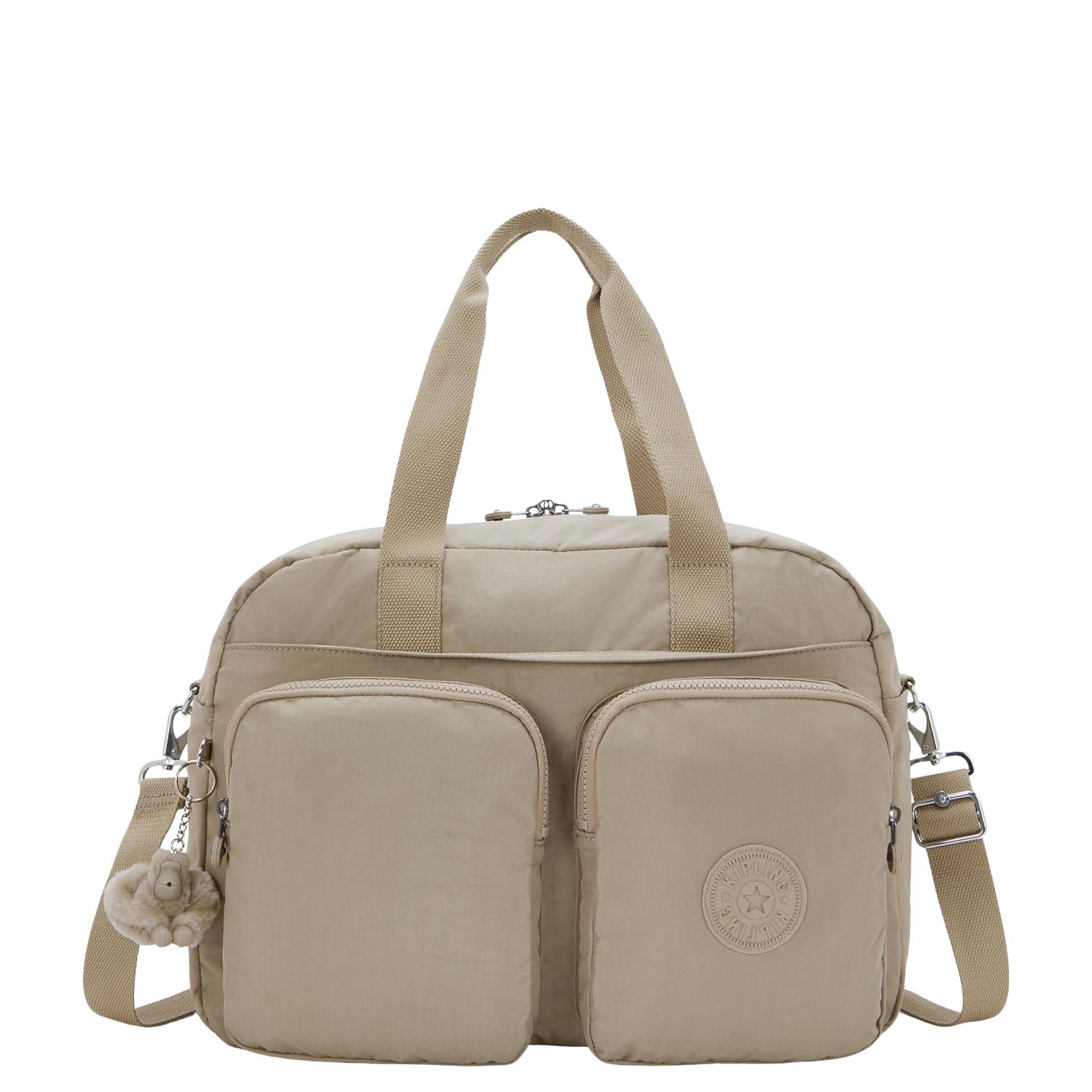 Kipling Defea weekendtas grijs en taupe