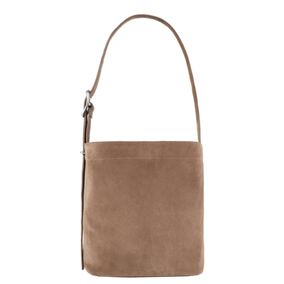 Sandqvist Leather Shopper Bag Suede taupe