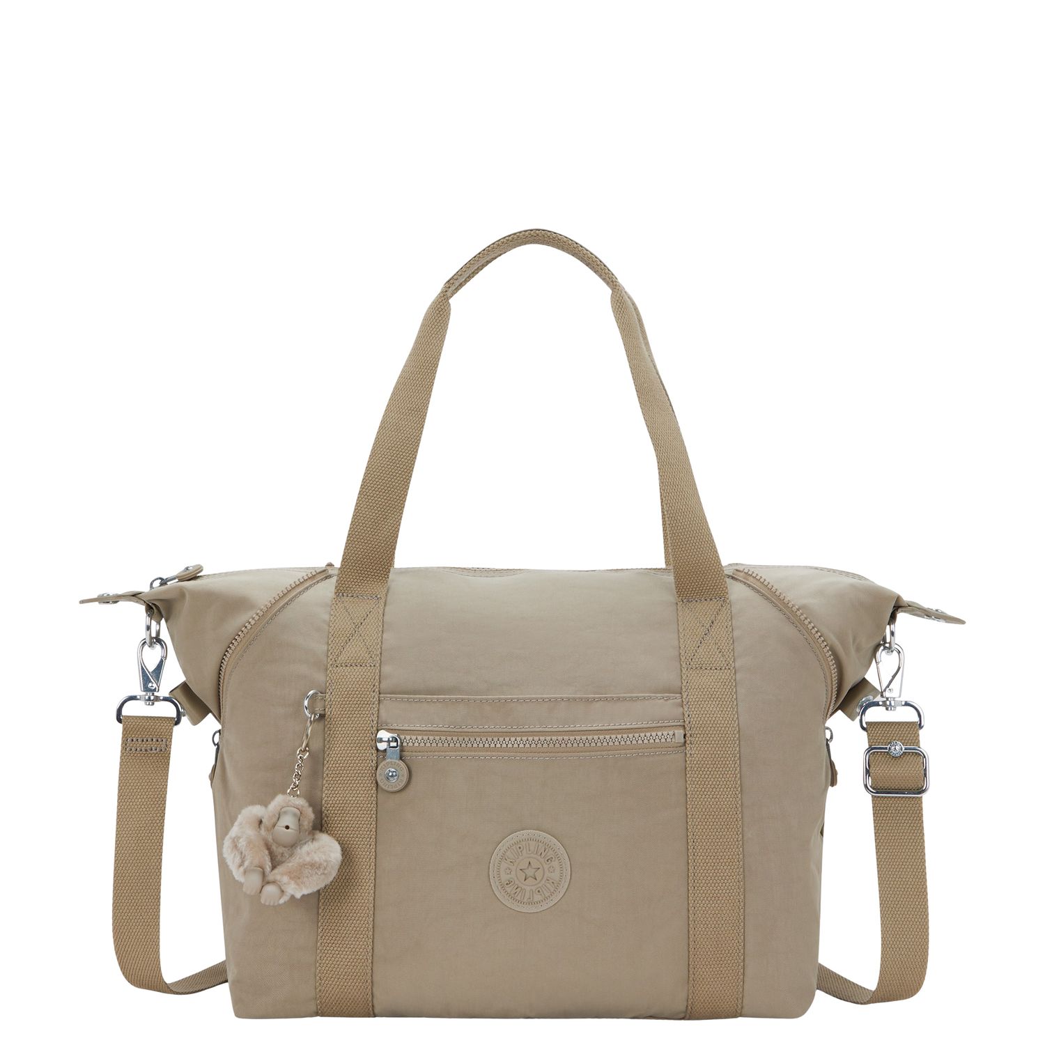 Kipling Art handtas grijs en taupe