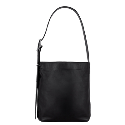 Sandqvist Leather Shopper Bag black