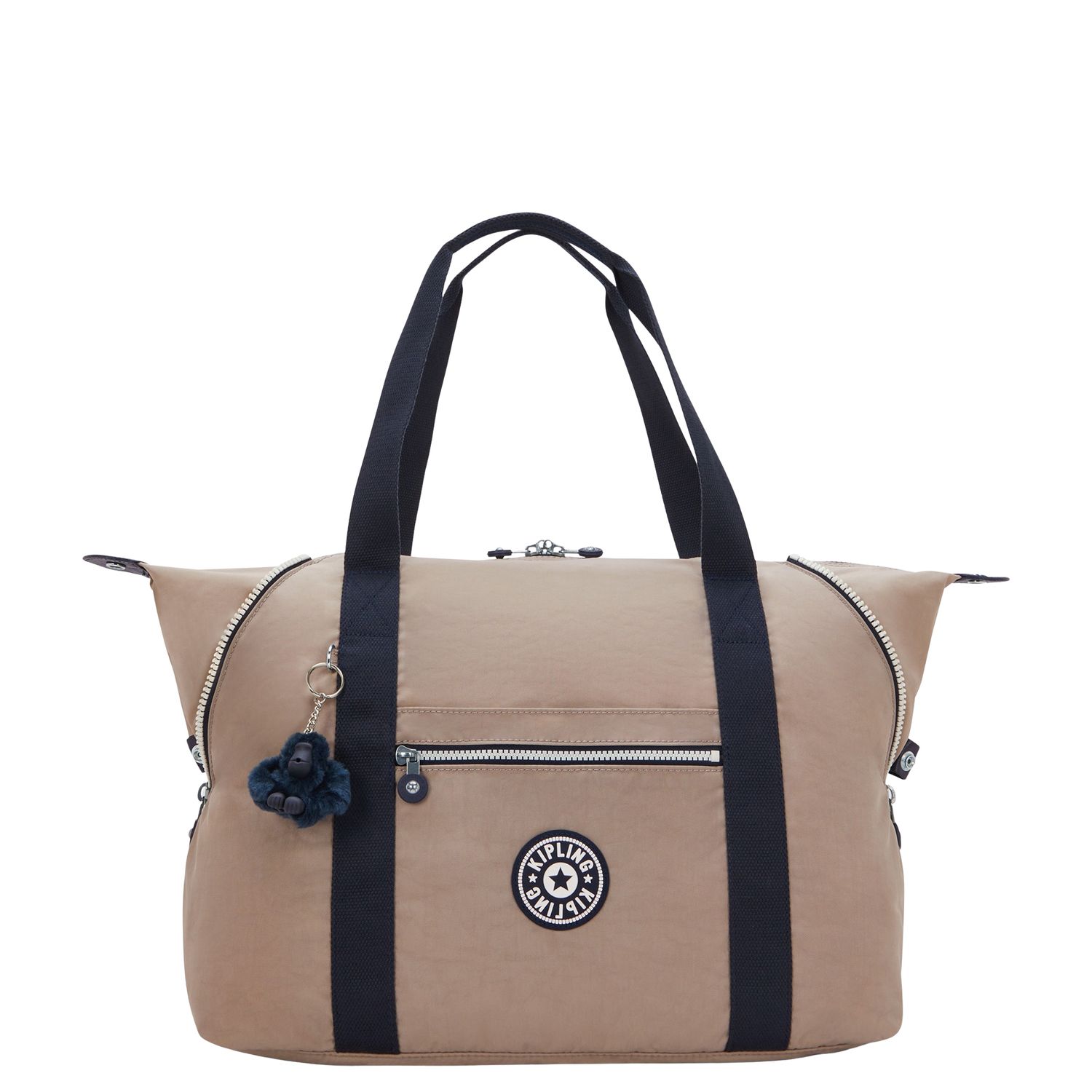 Kipling Art M weekendtas grijs en taupe