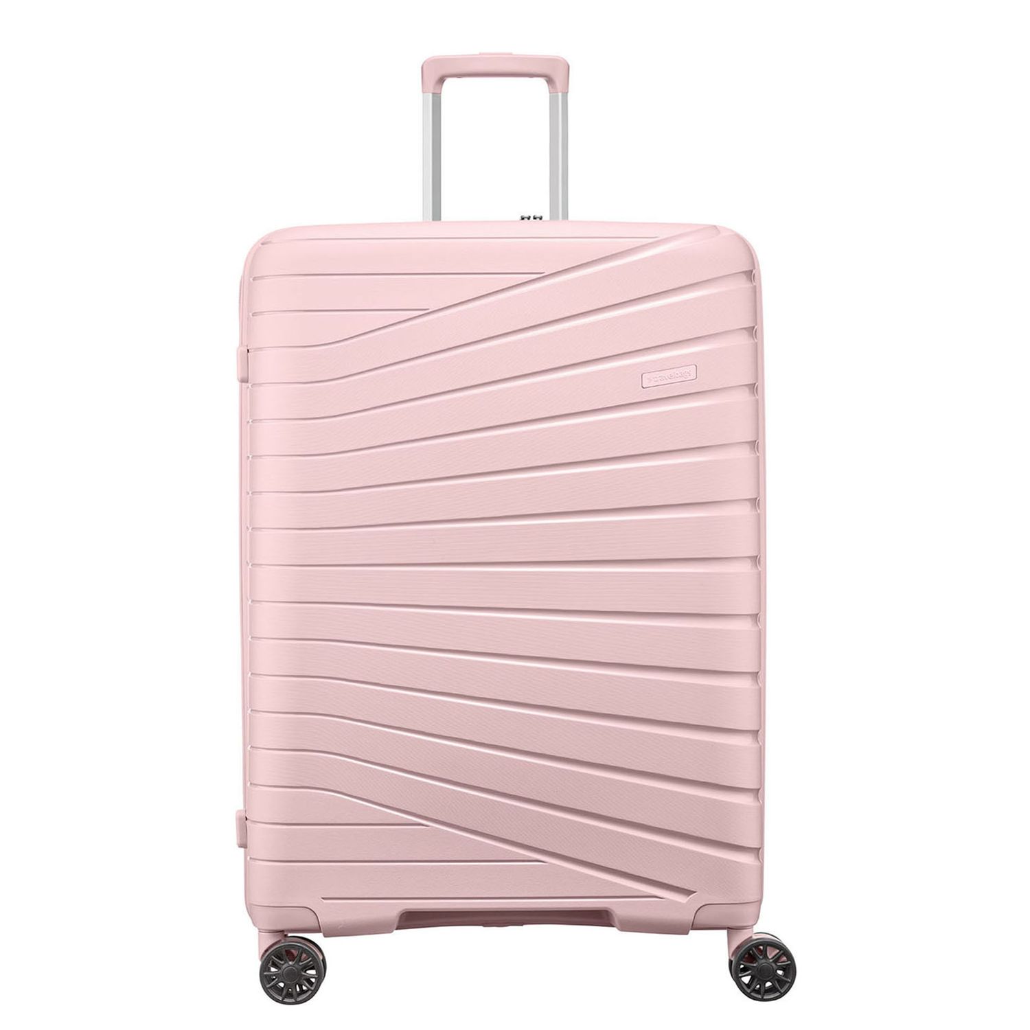 Travelbags The Vibe 4-wiel Trolley 75 cm - Uitbreidbaar 110/125 liter - 75x50x33 cm - roze hardcase koffer lichtgewicht koffer