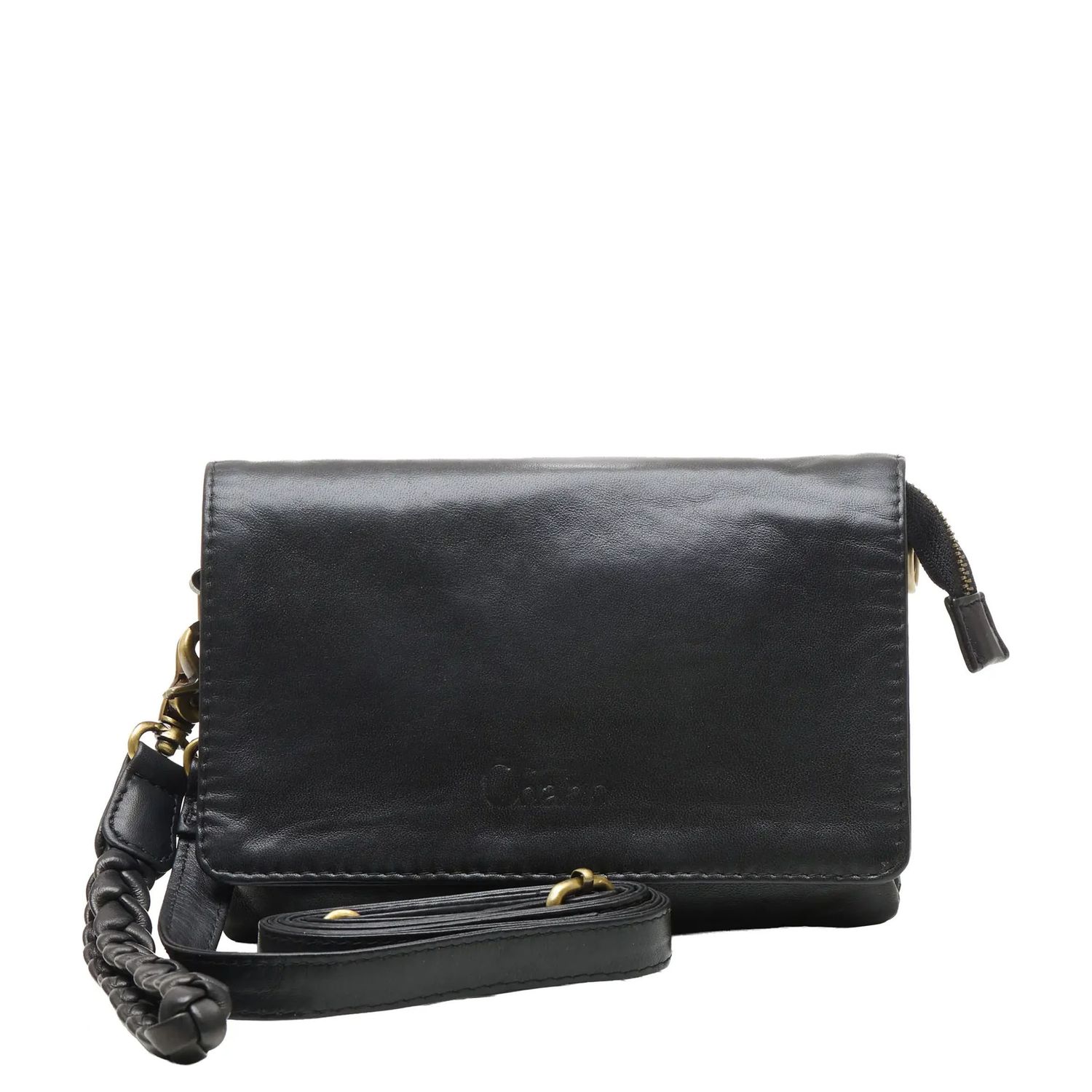 Chabo Borneo Style Crossbody Schoudertas zwart damestas polstasje