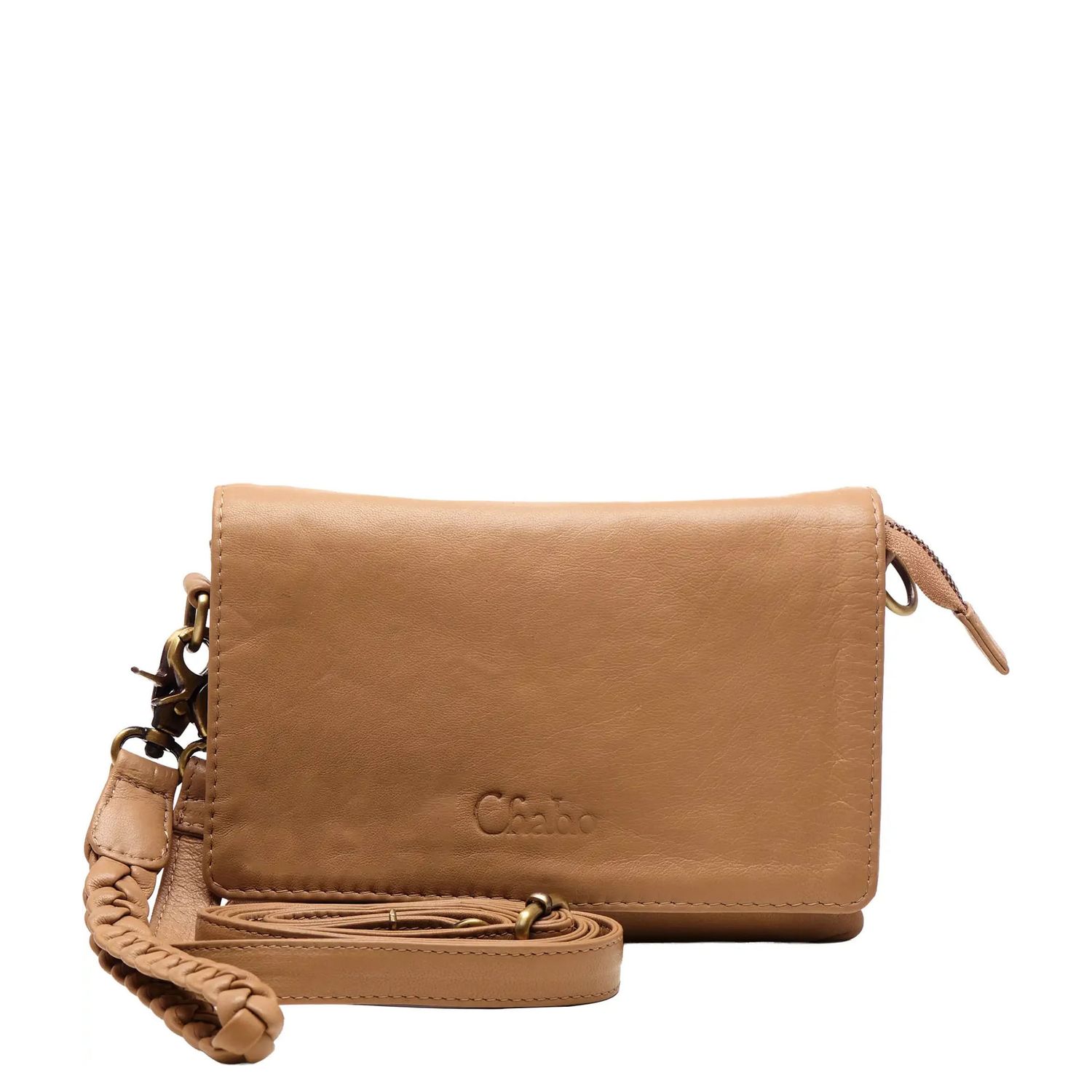 Chabo Borneo Style Crossbody Schoudertas mokka damestas polstasje
