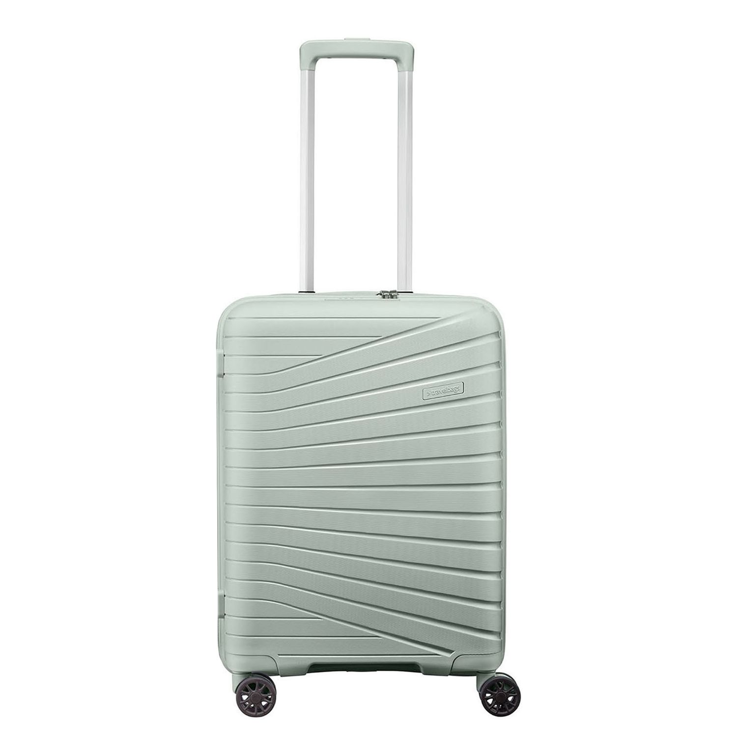 Travelbags The Vibe 4-wiel Handbagage Trolley 55 cm - 38 liter - 55x40x20 cm - groen hardcase koffer lichtgewicht koffer