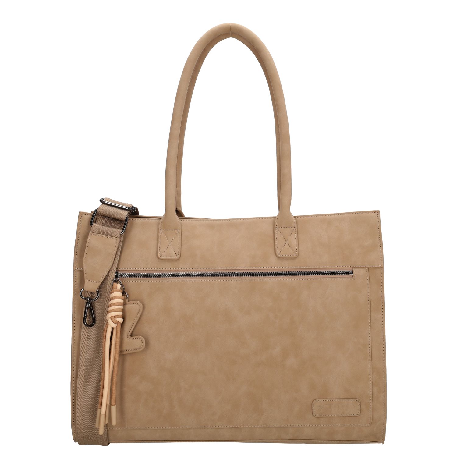 Zebra Trends shopper bruin en beige