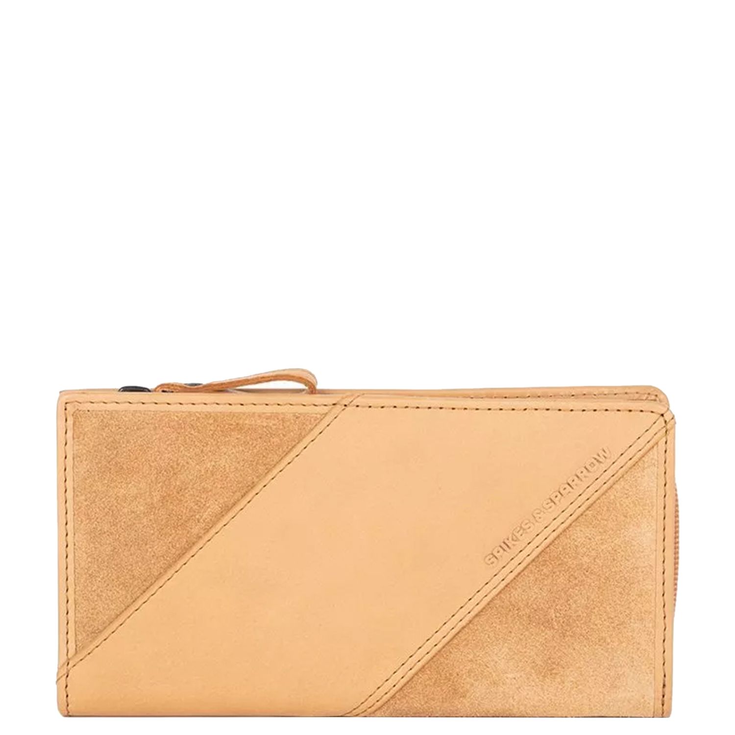 Spikes & Sparrow portemonnee bruin en beige