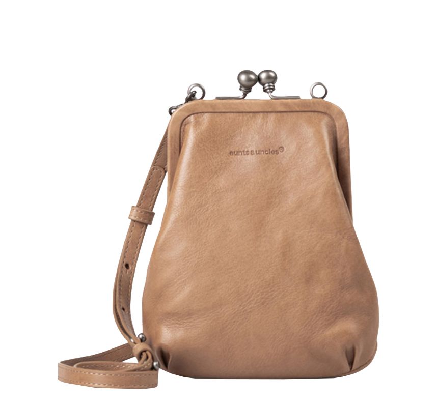 Aunts & Uncles crossbodytas bruin en beige