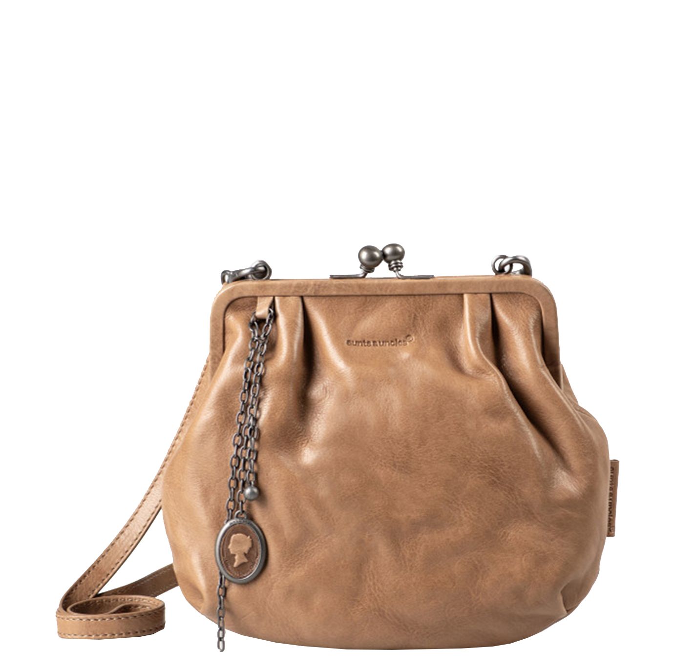 Aunts & Uncles crossbodytas bruin en beige