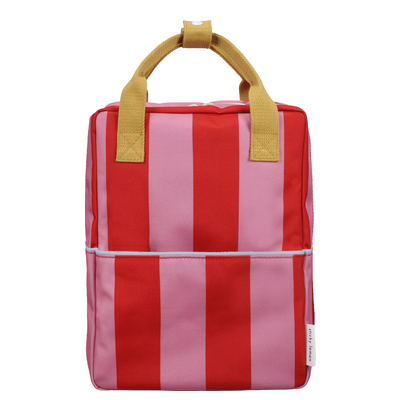 Sticky Lemon Lemon Tree Kinderrucksack - Streifen - Medium red apple - rosebay pink