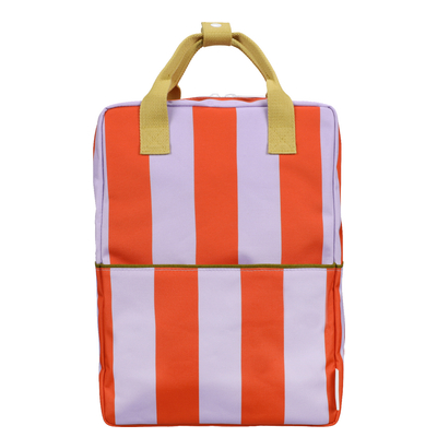 Sticky Lemon Lemon Tree Kinderrucksack - Streifen - Large campfire orange - dewy lilac
