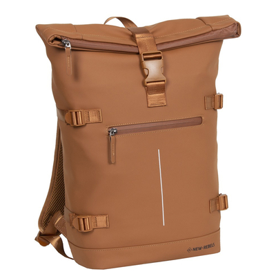 New Rebels William Laptop Rucksack - 15,6" Laptopfach - cognac
