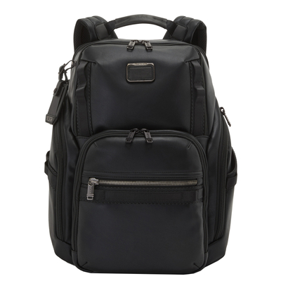 TUMI Alpha Bravo Search Leder Laptop Rucksack - 15" Laptopfach - schwarz