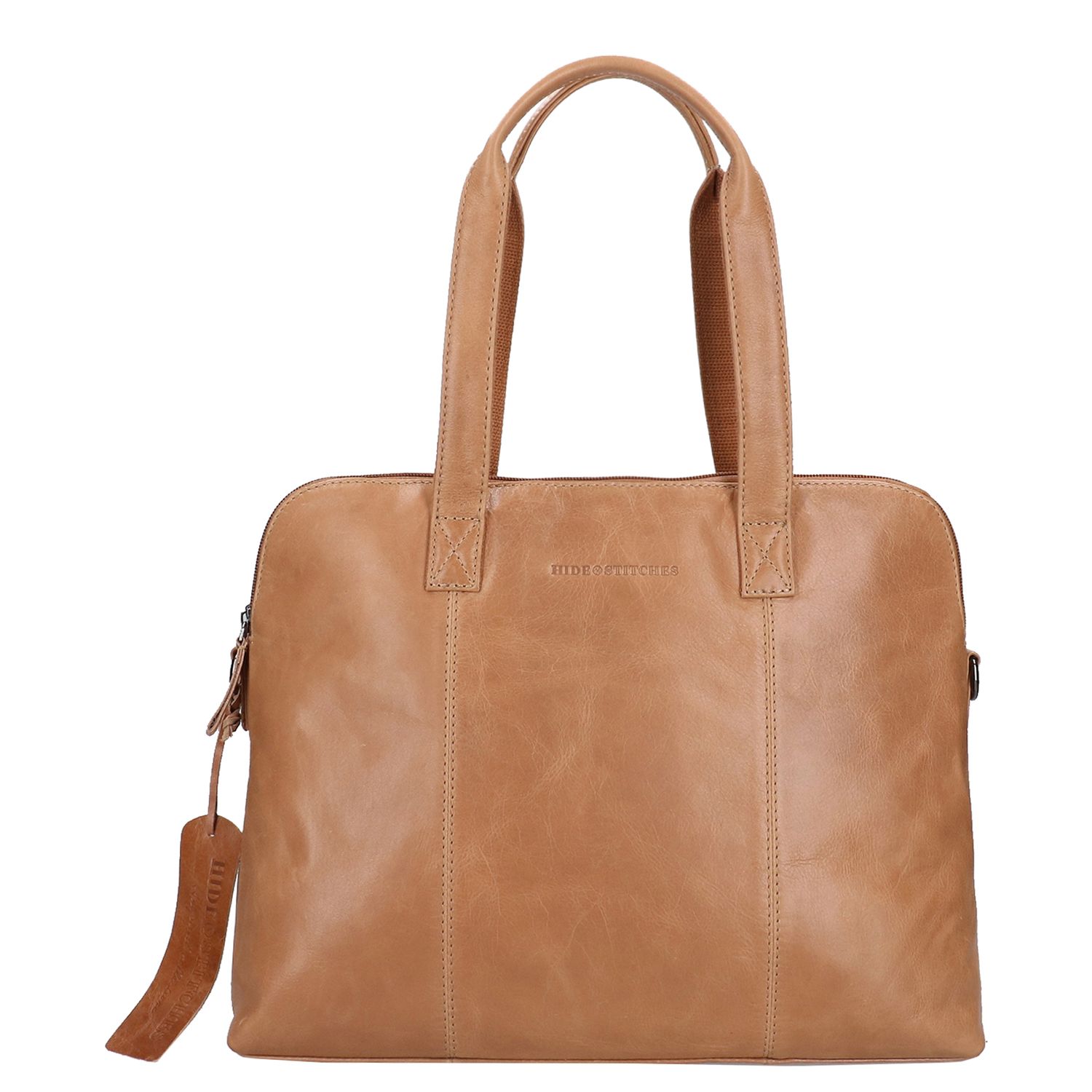 Hide Stitches laptoptas grijs en taupe