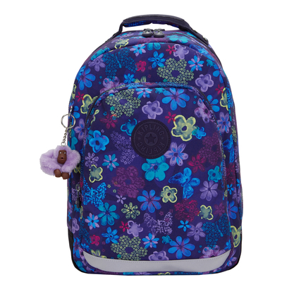 Kipling Class Room Rugzak School - 15" laptopvak - dark flower stamp