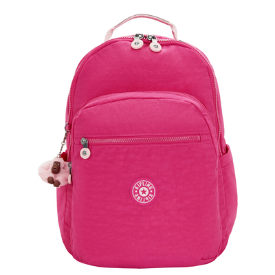 Kipling Seoul College Extra Rugzak School - 15" laptopvak - intense rose