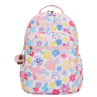 Kipling Seoul Lap Rugzak School - 15" laptopvak - flower stamp