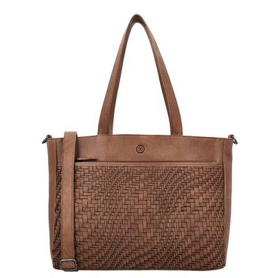 Hide & Stitches Inspired by Illusion Shopper - met afneembare schouderriem - bruin