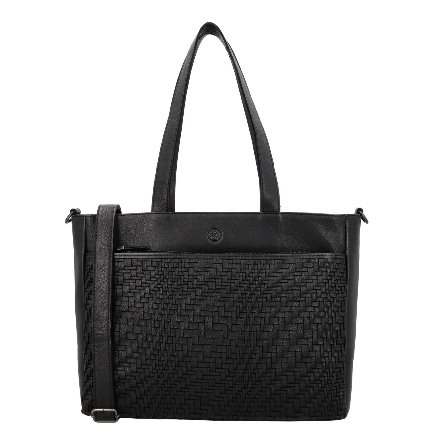 Hide & Stitches Inspired by Illusion Shopper - met afneembare schouderriem - zwart schoudertas dames