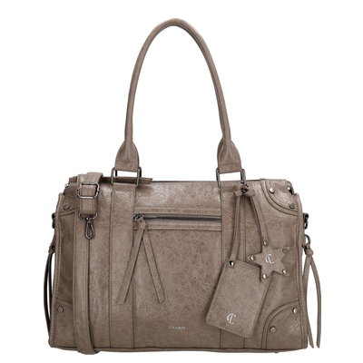 Charm London Berlin Laptopschoudertas - 15.6" laptopvak - taupe