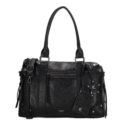 Charm London Berlin Laptopschoudertas - 15.6" laptopvak - zwart