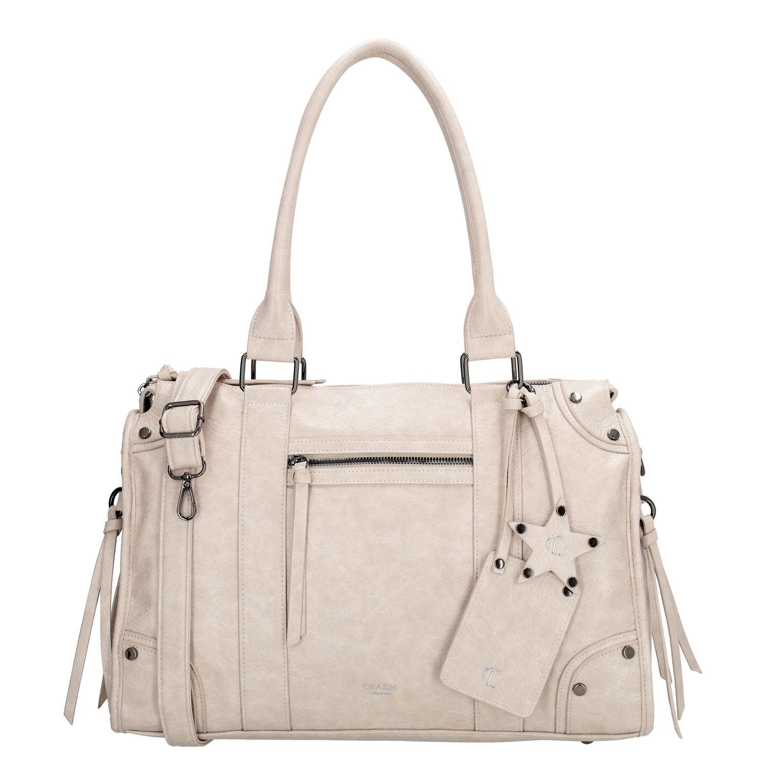 Charm London laptoptas beige