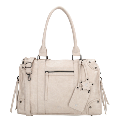 Charm London Berlin Laptopschoudertas - 15.6" laptopvak - creme