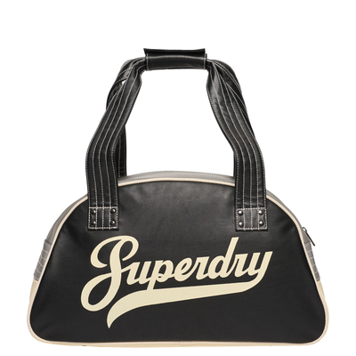 Superdry Retro Alumni Bowling Bag Handtas black/grey/cream