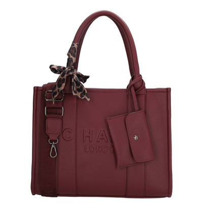 Charm London Bond Shopper - afneembare schouderriem - bordeaux