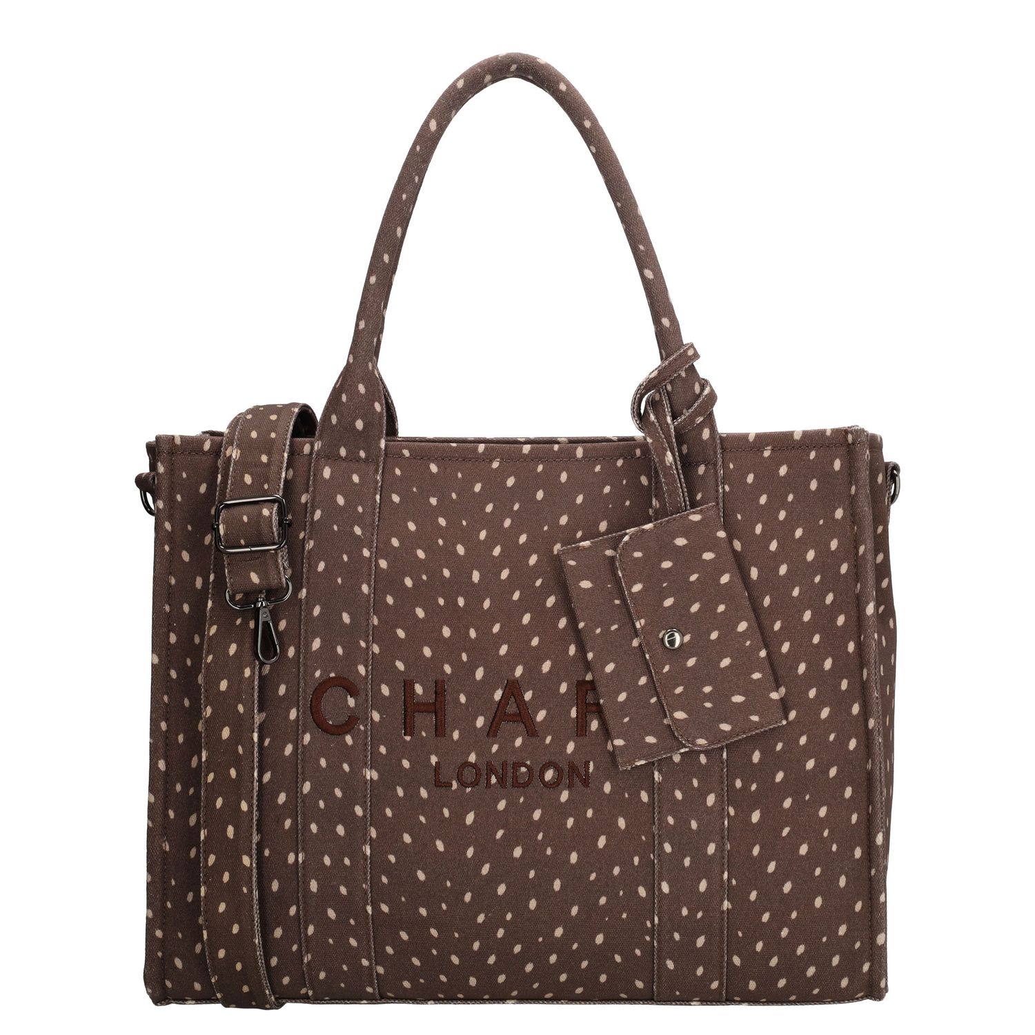 Charm London laptoptas bruin