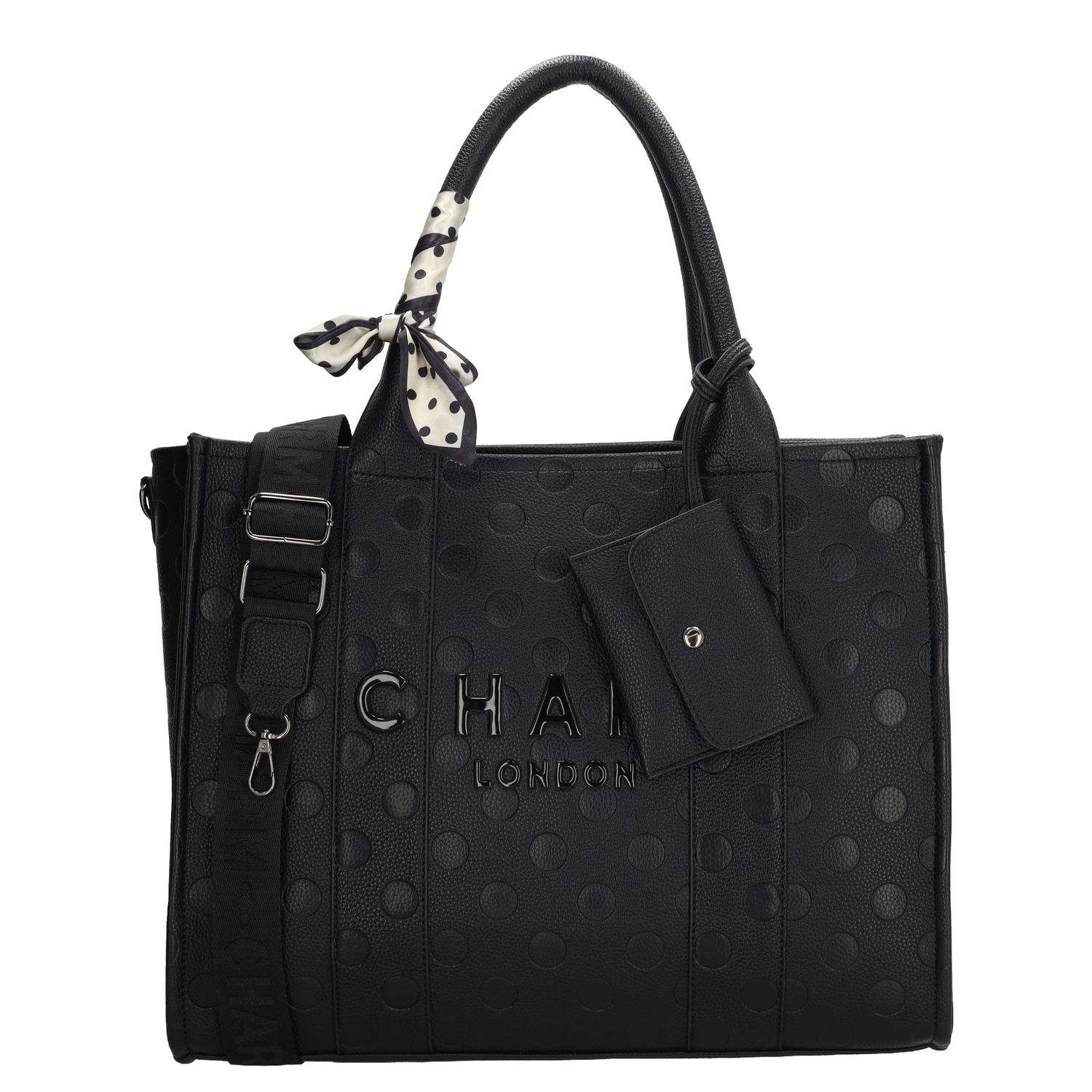 Charm London laptoptas zwart