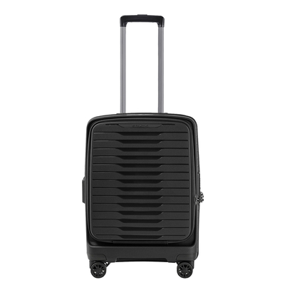 Stratic Novium ML Handgepäck Spinner 55 cm - Erweiterbar 40/45 Liter - 55x40x20/23 cm - black