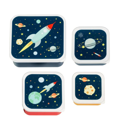 A Little Lovely Company Charlie Lunchbox für Jungen space