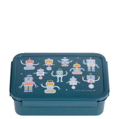 A Little Lovely Company Robin Bento Lunchbox für Jungen robots
