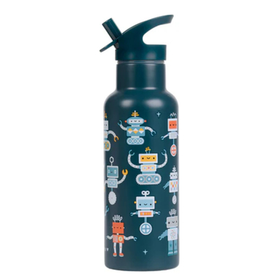 A Little Lovely Company Alex Trinkflasche XL für Jungen robots