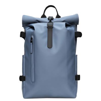 Rains Rolltop Laptop Rucksack - 16" Laptopfach - blue dusk