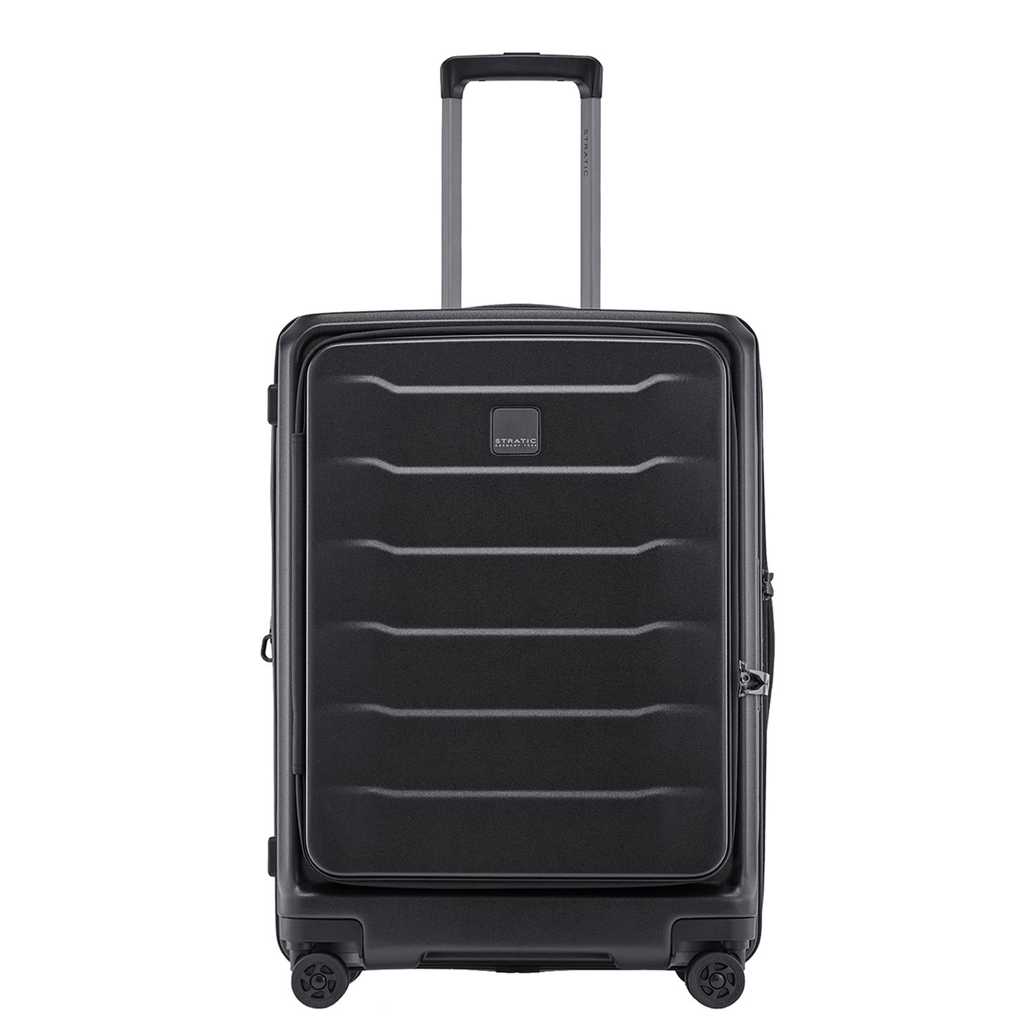 Stratic Phoenix ML Spinner 65 cm - Uitbreidbaar 69/77 liter - 65x45.5x26/29 cm - black hardcase koffer