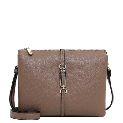 Emily & Noah Lewe Crossbody Schoudertas Medium taupe