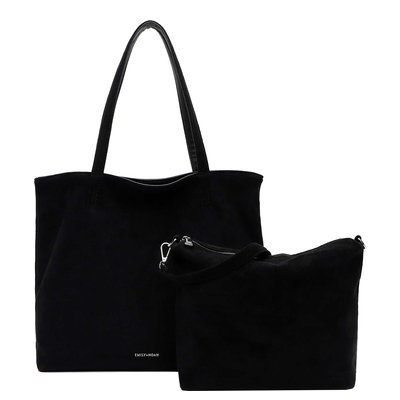 Emily & Noah Eva Shopper Large - met binnentas - afneembare schouderriem - black